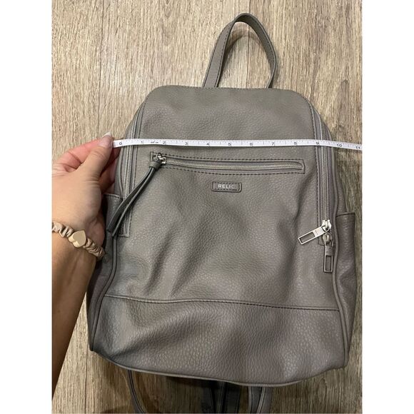 Relic Fossil Gray Medium Handbag Backpack Purse - Picture 2 of 6